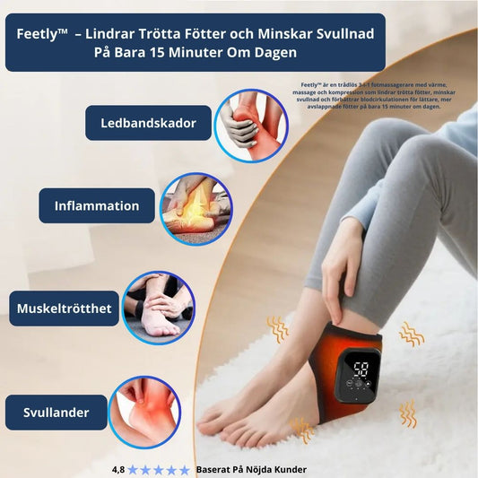 Feetly  – Lindrar Trötta Fötter och Minskar Svullnad